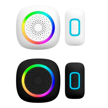 Set 2 Campanelli Senza Fili Wireless 2 Ricevitori Luce Rgb 60 Melodie Rl-2r3995