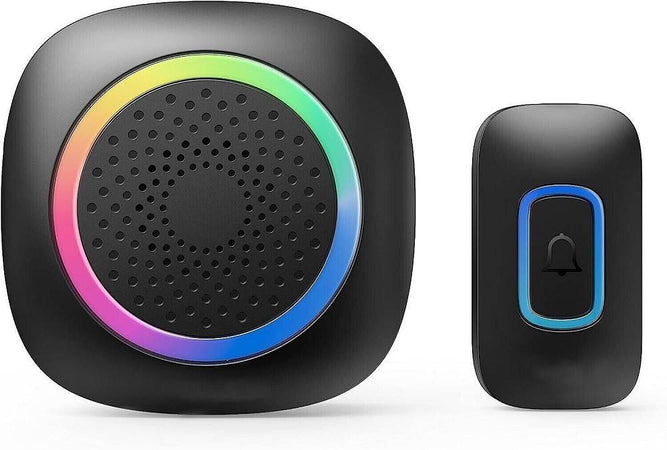 Set 2 Campanelli Senza Fili Wireless 2 Ricevitori Luce Rgb 60 Melodie Rl-2r3995