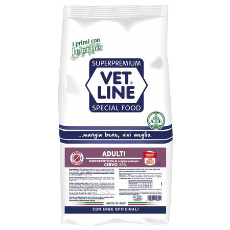 Vet Line mangime secco cani adulti cervo 12.5 kg