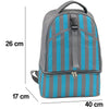 Borsa Zaino Frigo a Mano Capacità 15L Borsetta Refrigerante a Strisce 26x17x40cm