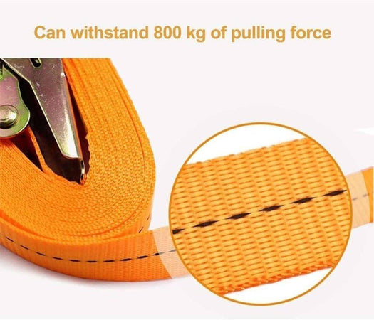 Cinghia Di Ancoraggio Serraggio A Cricchetto Con Tenditore Senza Ganci 25mmx5mt