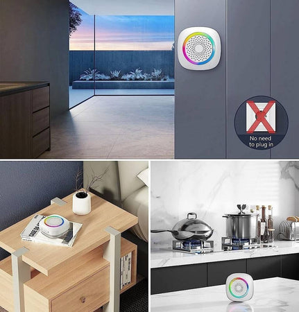 Campanello Senza Fili Wireless Per Casa Ufficio Luce Rgb 60 Melodie Rl-3995