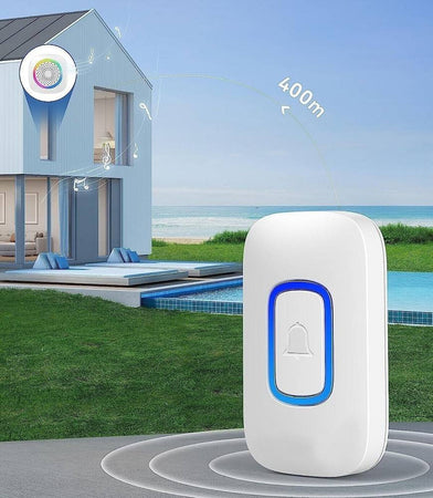Campanello Senza Fili Wireless Per Casa Ufficio Luce Rgb 60 Melodie Rl-3995