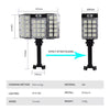 Lampione LED Pannello Solare 270° Luce 6000k Sensore movimento Pieghevole ip65