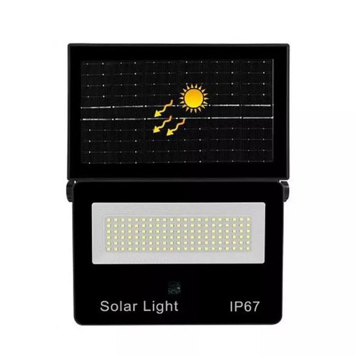 FARO FARETTO PANNELLO SOLARE Integrato 126 LED CREPUSCOLARE IP67 ESTERNO
