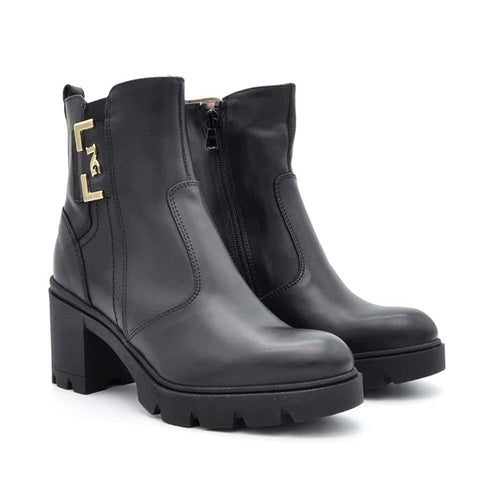 NEROGIARDINI Tronchetto donna in pelle nero I205860D     100