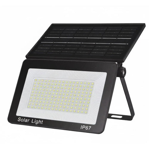 FARO FARETTO PANNELLO SOLARE Integrato 170 LED CREPUSCOLARE IP67 ESTERNO