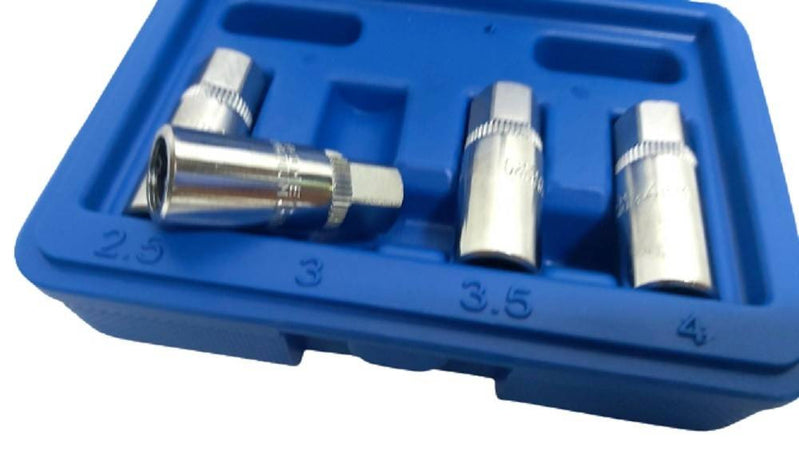 Set 4 Pz Estrattori Per Prigionieri A Rullo Rimozione Vite Spezzate Attacco 1/4"
