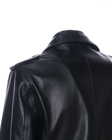 Chiodo Tre Tasche - Chiodo Uomo Nero in vera pelle Effetto Dollaro