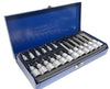 Kit Set Inserti Chiavi 19 Pezzi Bussole Chiavi Torx Maschi 1/4 1/2 In Valigia