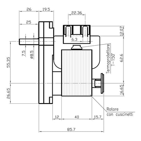 Motoriduttore Kenta K9117156 stufe a pellet 14702055
