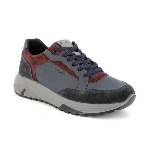 IGI&CO Sneakers uomo in pelle e camoscio blu notte 4642811