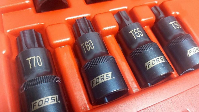 Kit 26 Pz Inserti Inserto Torx Chiavi Bussola 1/2 Lunghe Auto Meccanico Fs-43612