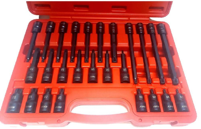 Set 26 Pezzi Chiavi A Bussola Inserti Millerighe Xzn 1/2" Da M5 A M16 Fs-43614