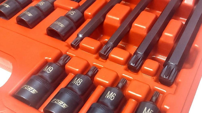 Set 26 Pezzi Chiavi A Bussola Inserti Millerighe Xzn 1/2" Da M5 A M16 Fs-43614