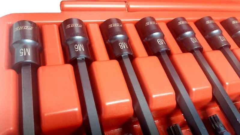 Set 26 Pezzi Chiavi A Bussola Inserti Millerighe Xzn 1/2" Da M5 A M16 Fs-43614