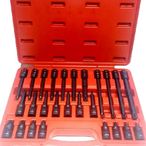 Set 26 Pezzi Chiavi A Bussola Inserti Millerighe Xzn 1/2 Da M5 A M16 Fs-43614