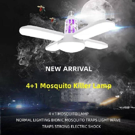 Lampada Plafoniera Con Attacco E27 Luce Led Attira Zanzare Killer Zanzariera