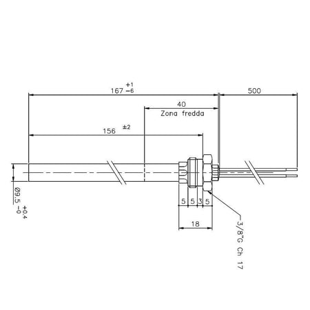 Resistenza accensione UTXS014074 stufe a pellet 14701041