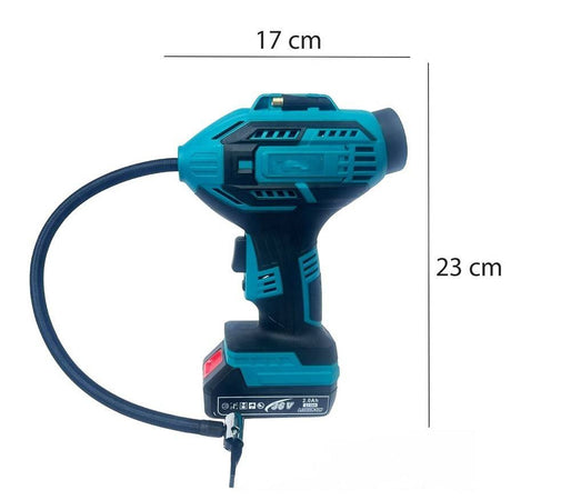 Compressore Aria Portatile Doppia Batteria Litio 36 V Digitale Ruote Auto Moto
