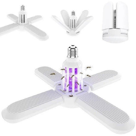 Lampada Plafoniera Con Attacco E27 Luce Led Attira Zanzare Killer Zanzariera