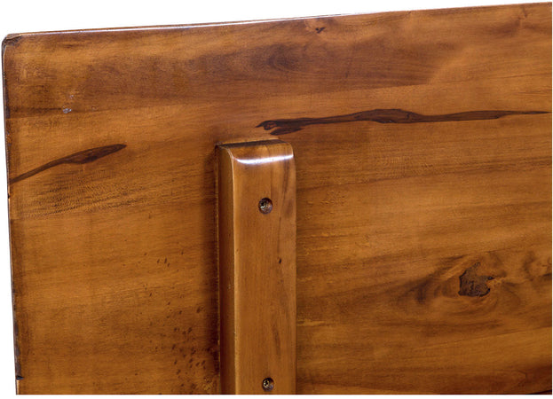 Biscottini Cassapanca Country in legno massello di tiglio finitura noce L100xPR38xH48 cm. Made in Italy
