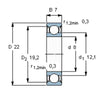Cuscinetto a sfera Scanalato 608-2Z Schermato stufe a pellet 14706101
