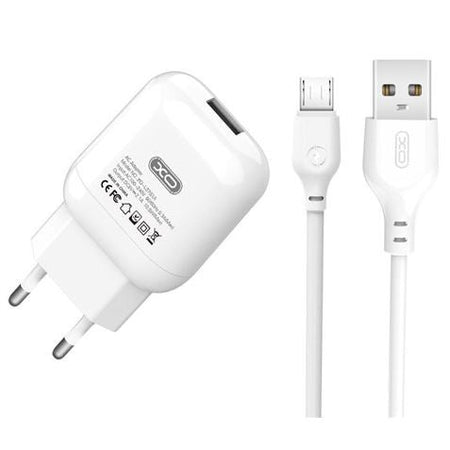 Caricabatterie USB XO L37 + cavo da USB a MicroUSB