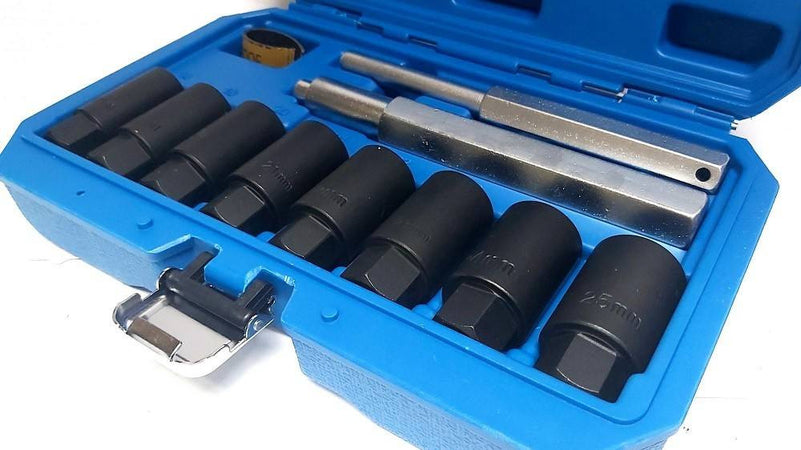Set 10pz Bussole Coniche Smontaggio Cerchi In Lega Bulloni Antifurto Kit Bussola