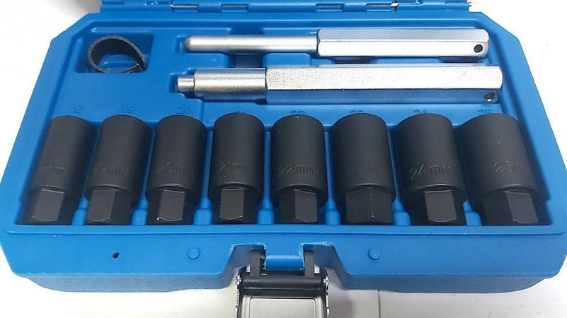 Set 10pz Bussole Coniche Smontaggio Cerchi In Lega Bulloni Antifurto Kit Bussola