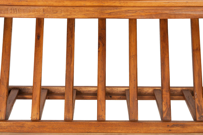 Biscottini Piattaia Country in legno massello di tiglio finitura noce L80xPR28xH60 cm. Made in Italy