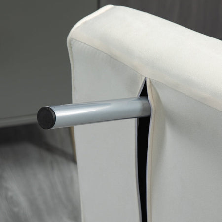 Poltrona Letto singolo materasso brandina Lettino 2 in 1 sedia con Schienale Inclinabile in 5 Posizioni, 65×69×82cm, Beige F833-040CWA