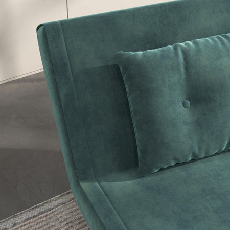 NUOVO Poltrona Letto a sedia materasso brandina Letto Singolo con Schienale Reclinabile in Velluto, 100x88x83cm, Verde Scuro F839-893V01DGA