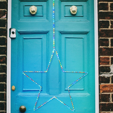 Stella luminosa con luce multicolore RGB a led da appendere per interno ed esterno