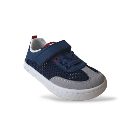 Sneakers Bambino Gioseppo Crete | Tela Traforata Blue Barefoot Lacci Elastici Velcro