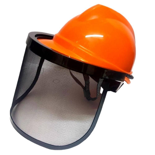 Casco Elmetto Protettivo Con Visiera A Rete Per Decespugliatore E Tagliaerba