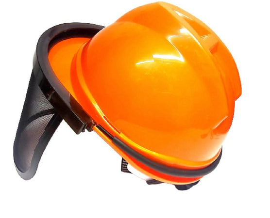 Casco Elmetto Protettivo Con Visiera A Rete Per Decespugliatore E Tagliaerba