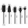 Set 10 Mini Frese Raspe In Acciaio Per Lavorazione Rifinitura Legno Codolo 3 Mm
