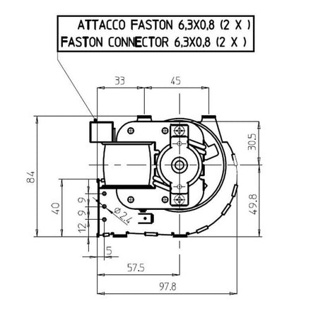 Ventola tangenziale Fergas 4M5106 stufe a pellet 14706032