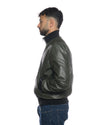 Bomber Uomo - Bomber Uomo Verde in vera pelle