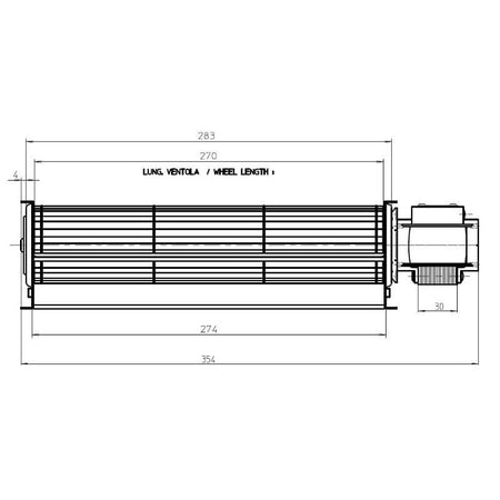 Ventola tangenziale Fergas 4M5106 stufe a pellet 14706032