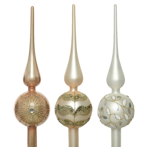 Puntale per albero di Natale con sfere in vetro decorazione e addobbo da 31 cm