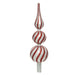 Puntale per albero di Natale con sfere in vetro a strisce decorazione e addobbo da 31 cm