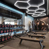 Luci Hexagon LED 210W Garage 8 Luce esagonale del negozio con bordo per workshop