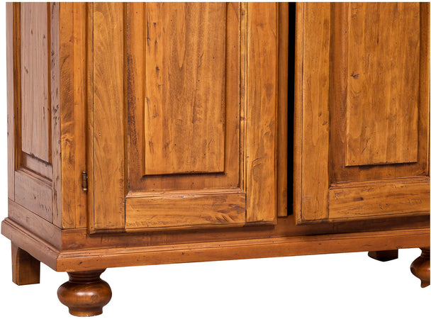 Biscottini Armadio Country Biscottini legno tiglio finitura noce 100x50x210 Made Italy