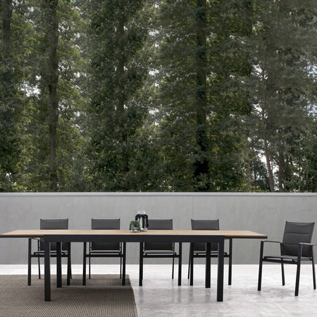 Tavolo allungabile "Elias" in alluminio e polywood da esterno per giardino 300 cm