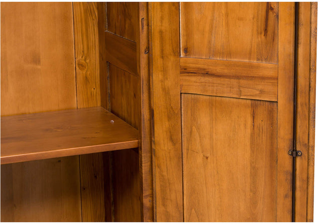 Biscottini Armadio Country Biscottini legno tiglio finitura noce 100x50x210 Made Italy