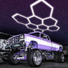 Luci Hexagon LED 210W Garage 8 Luce esagonale del negozio con bordo per workshop