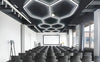 Luci Hexagon LED 210W Garage 8 Luce esagonale del negozio con bordo per workshop