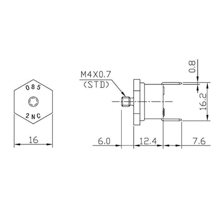 Termostato bimetallico a vite per stufe a pellet 14704003